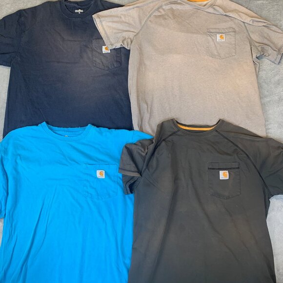 Carhartt Men’s Workwear T-Shirt Lot 7 Size Large Pocket Tees Worn Faded Bundle - Picture 11 of 11